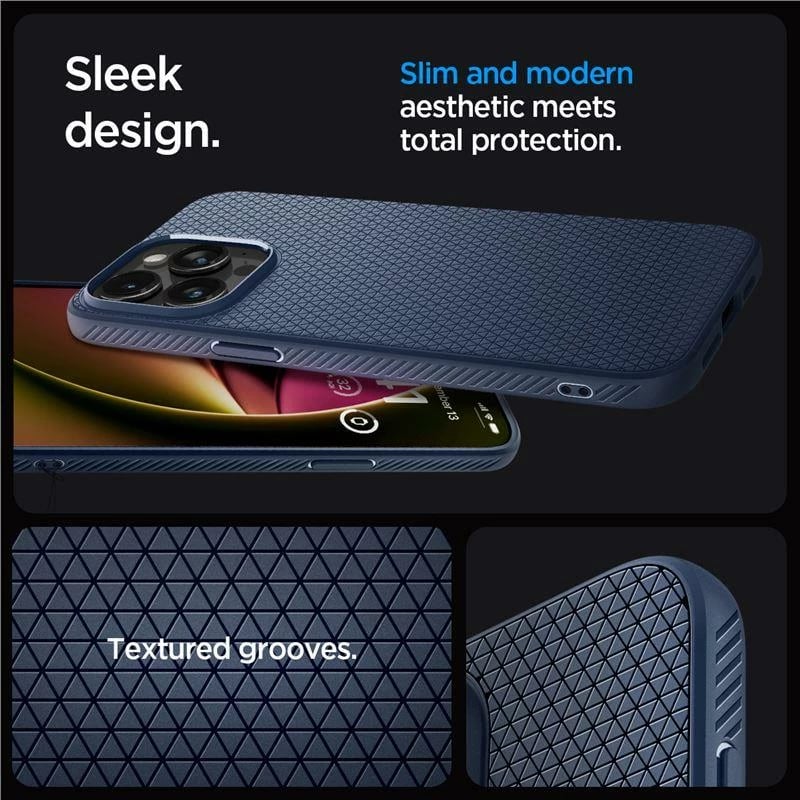 Mbështjellës Spigen Liquid Air për iPhone 15 Pro Max, Blu
