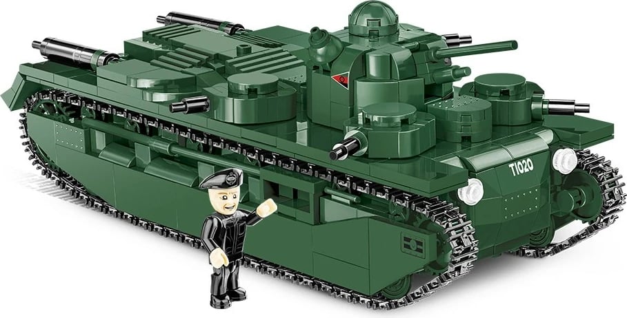 Set ndërtimi Cobi Vickers A1E1 Independent, 887 pjesë, me figurë, Jeshile