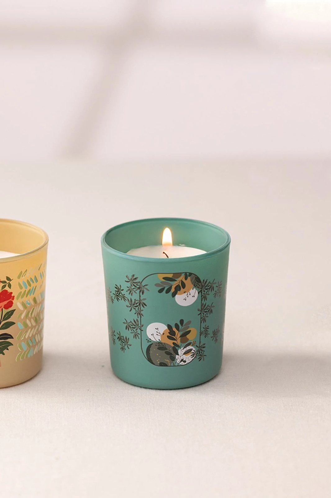 Set qirinjsh (3 copë), Evila Originals, Secret Garden, ngjyrë kaltër, e gjelbër, mustardë