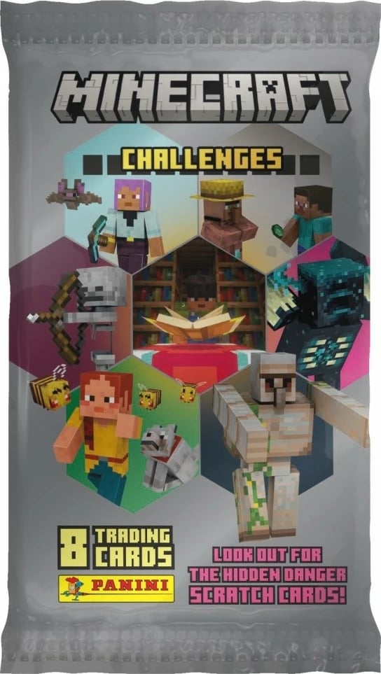 Karta koleksionuese Minecraft Panini, 18 pako, 8 karta për pako