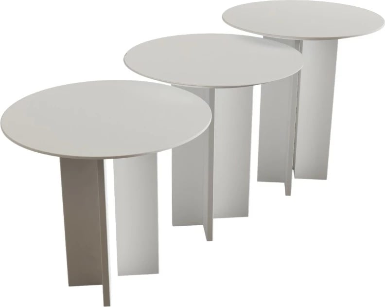 Set tavolinash kafeje Skye Decor, Leo (55 + 50 + 45) - e bardhë