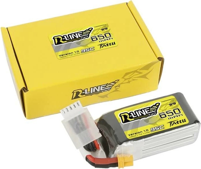 Bateri LiPo Tattu R-Line 650mAh 14.8V 95C 4S1P me XT30