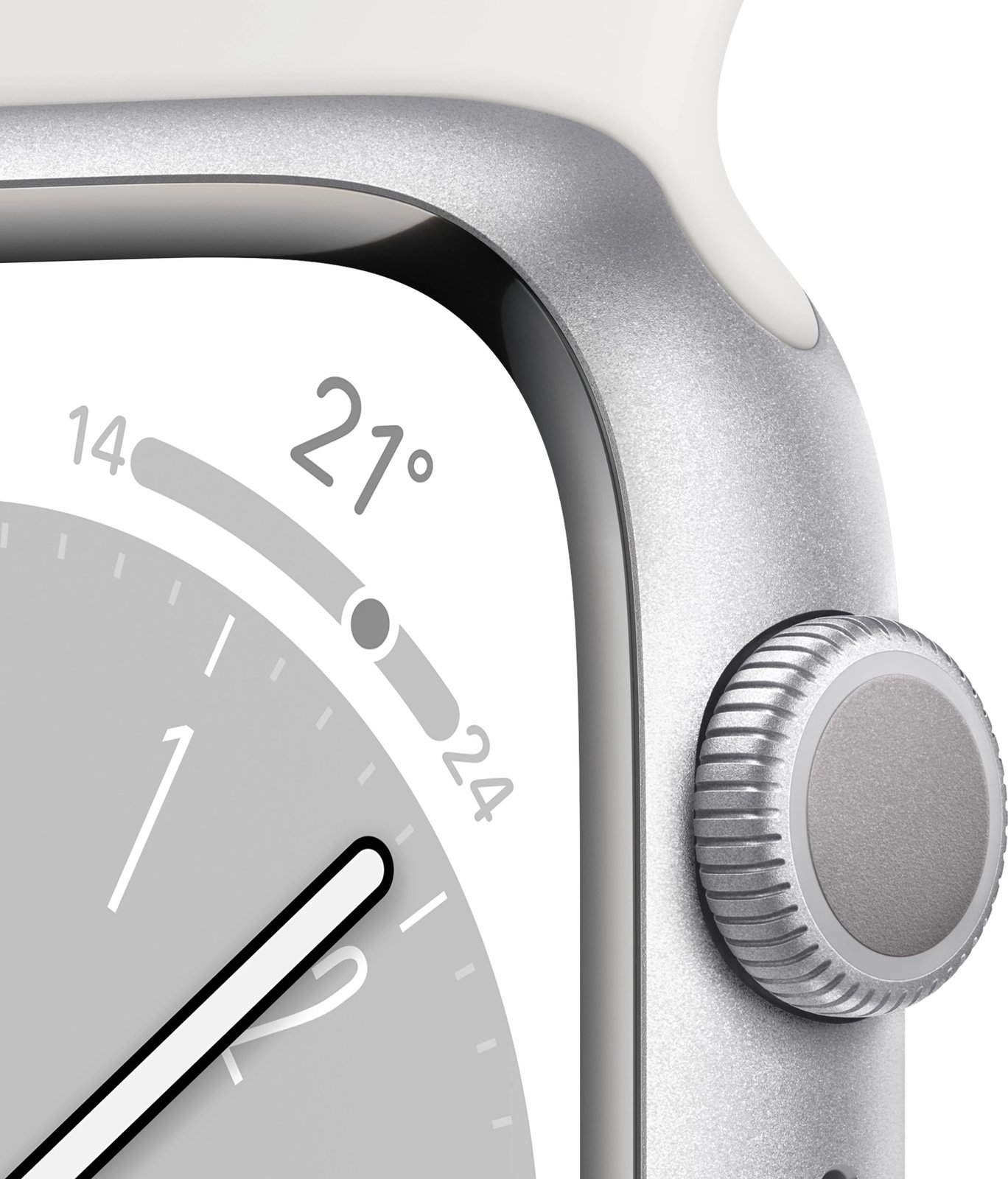 Smartwatch Apple, Seria 8, 45mm, GPS, argjend, me rrip sportiv
