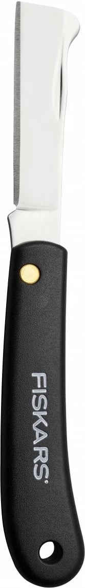 Thikë okulimi, Fiskars, K60 1001625, teh çelik inox, dorezë plastikë e ricikluar, e zezë