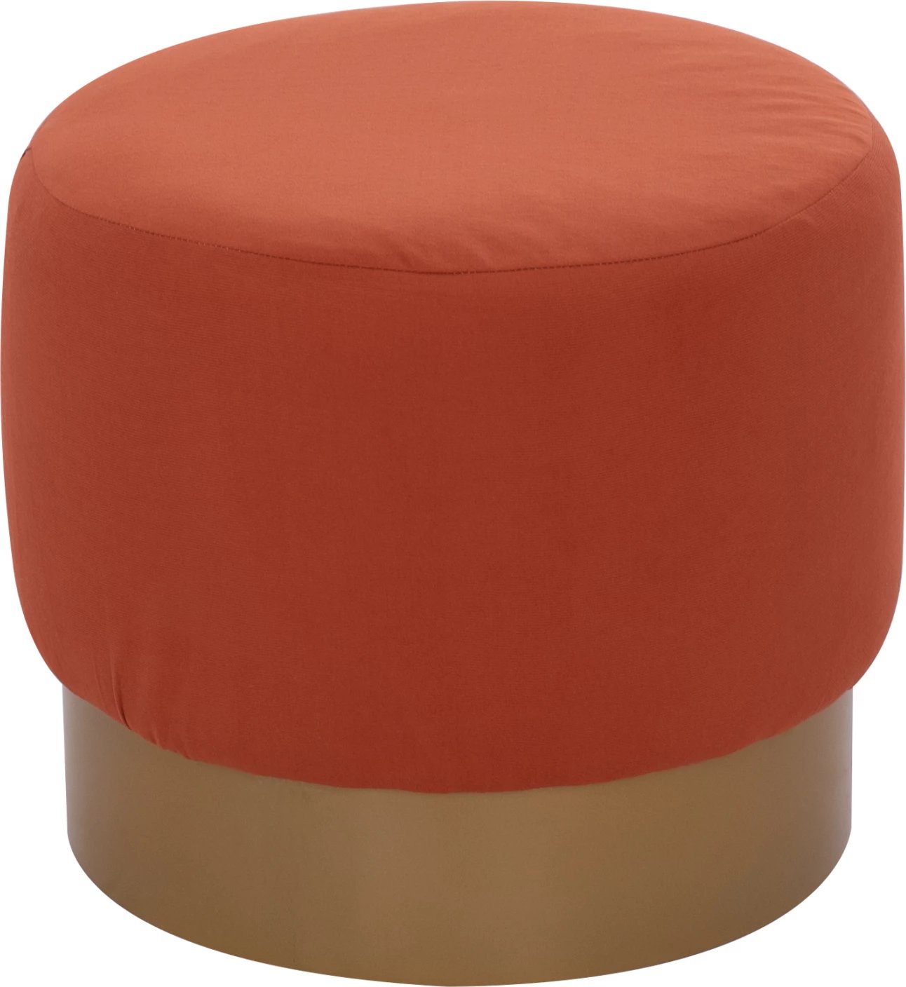 Puf/Karrige e rrumbullakët, ngjyrë korali, bazë e artë, FH9260.02