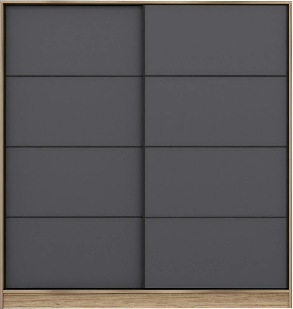 Dollap Skye Decor, ngjyrë dore dhe antracit, 180x190x52cm