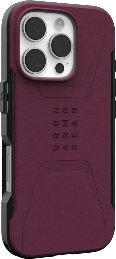 Mbështjellës Urban Armor Gear Civilian për celular, Apple, 16 cm (6.3"), Bordeaux