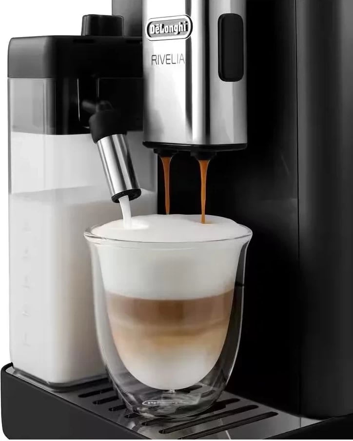 Aparat kafeje DeLonghi Rivelia EXAM 440.55.B automatik, zi, 250g