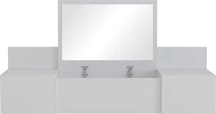 Tavolinë për grim me pasqyrë, ngjyrë e bardhë, 100x39.1x33cm