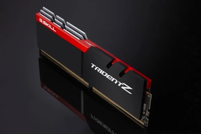 RAM Memorje G.Skill Trident Z 32GB (2x16GB) DDR4 3200MHz CL16, e zezë/kuqe
