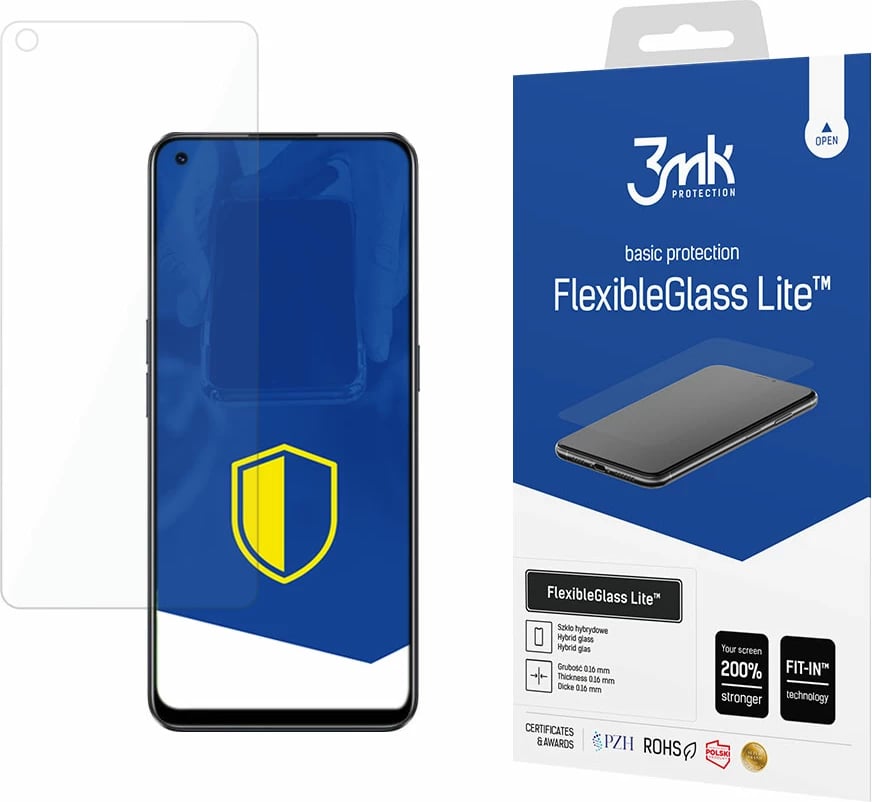 Mbrojtës ekrani 3mk FlexibleGlass Lite për Realme 9 4G, ultra i hollë, transparent