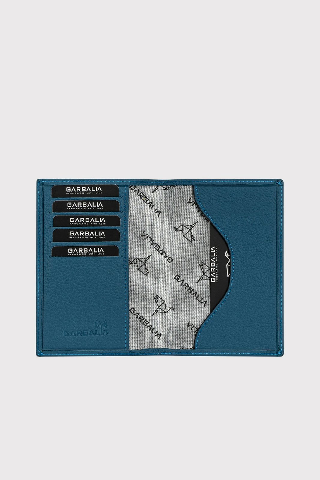 Portofol unisex, lëkurë natyrale, ngjyrë blu petrol, Zoozie Bags