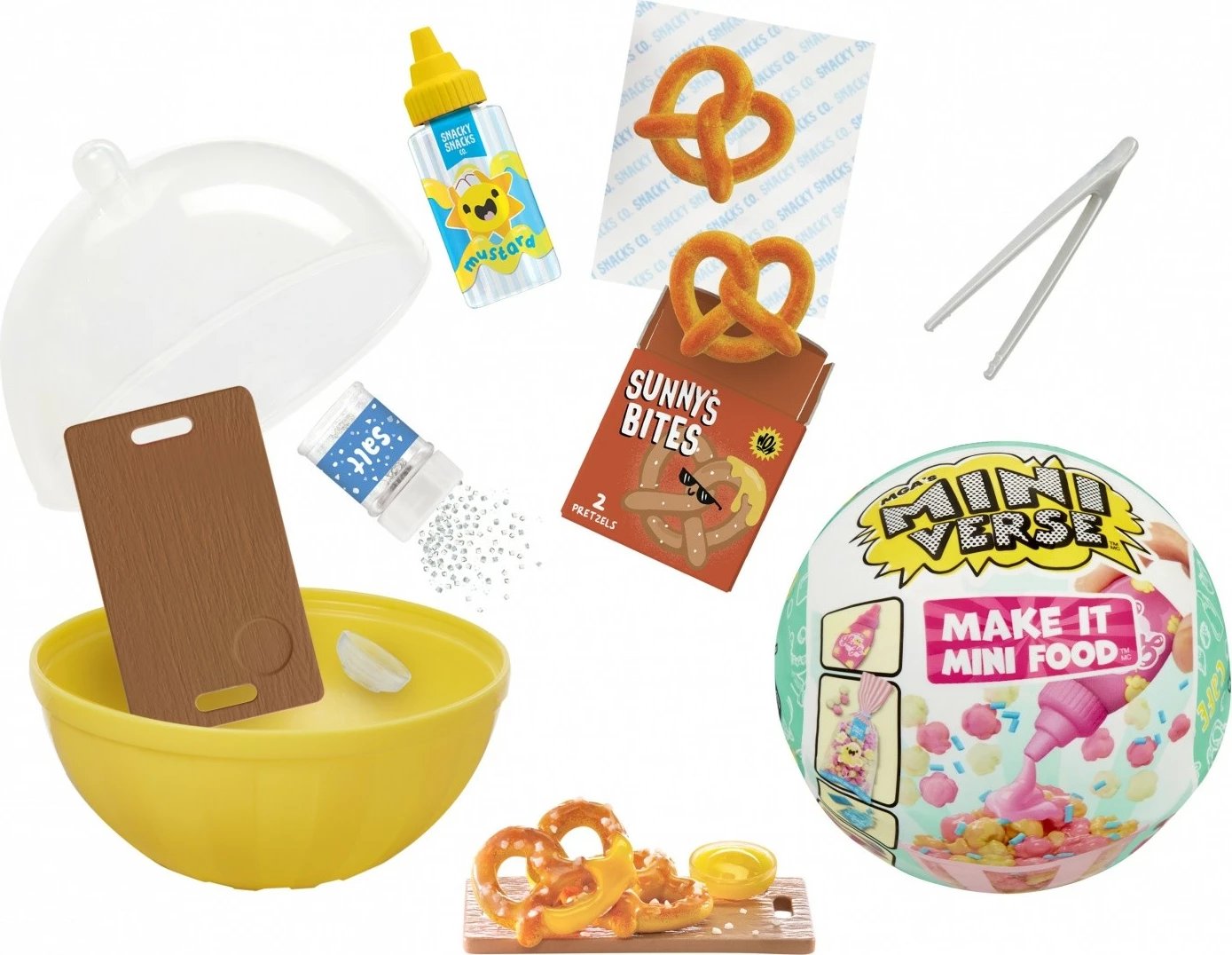 Set lodrash miniaturë MGA Miniverse Make It Mini Foods, 24 copë, plastikë