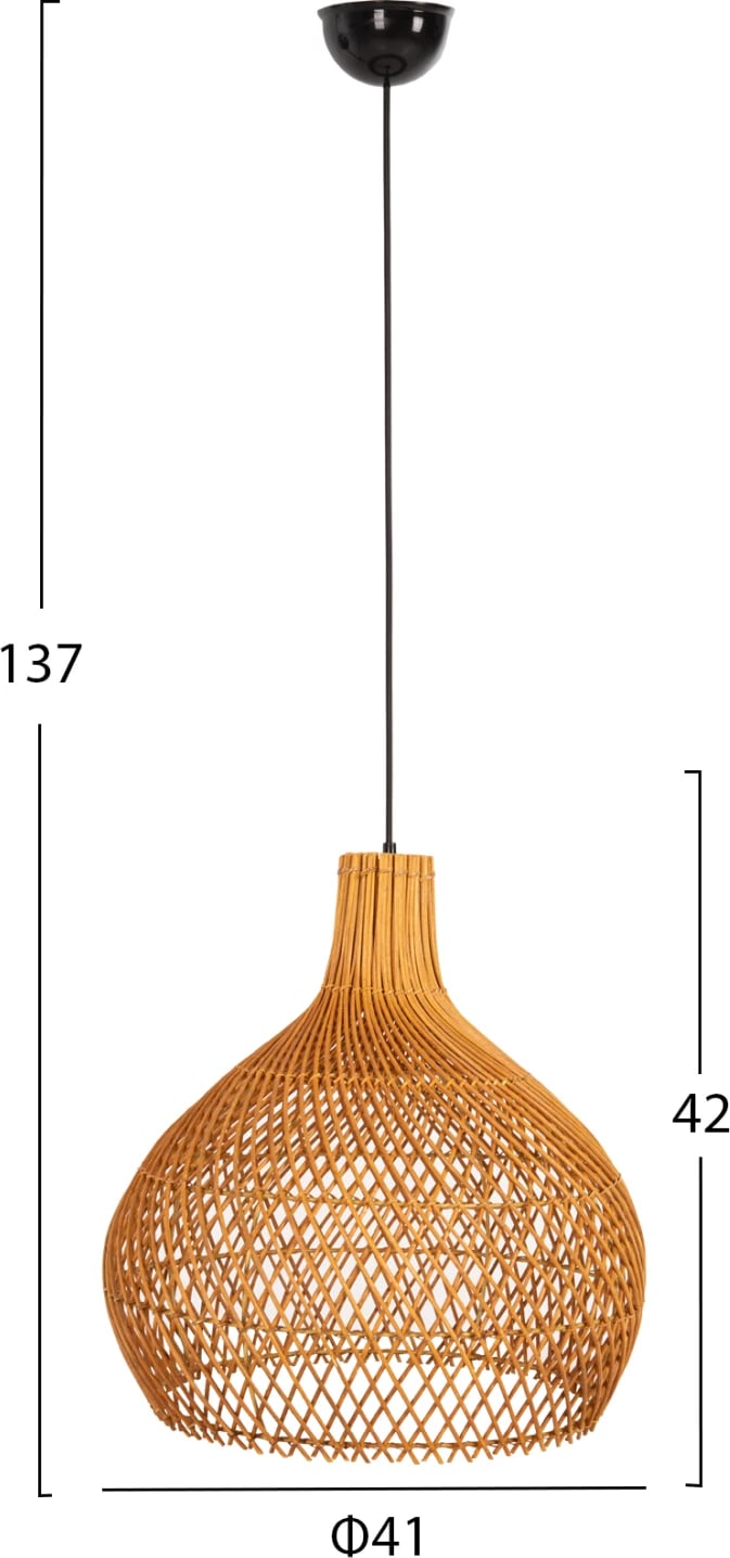 Llambë tavani varëse, ratan natyral, FH7881, 41x137cm Llambë tavani varëse, ratan natyral, FH7881, 41x137cm