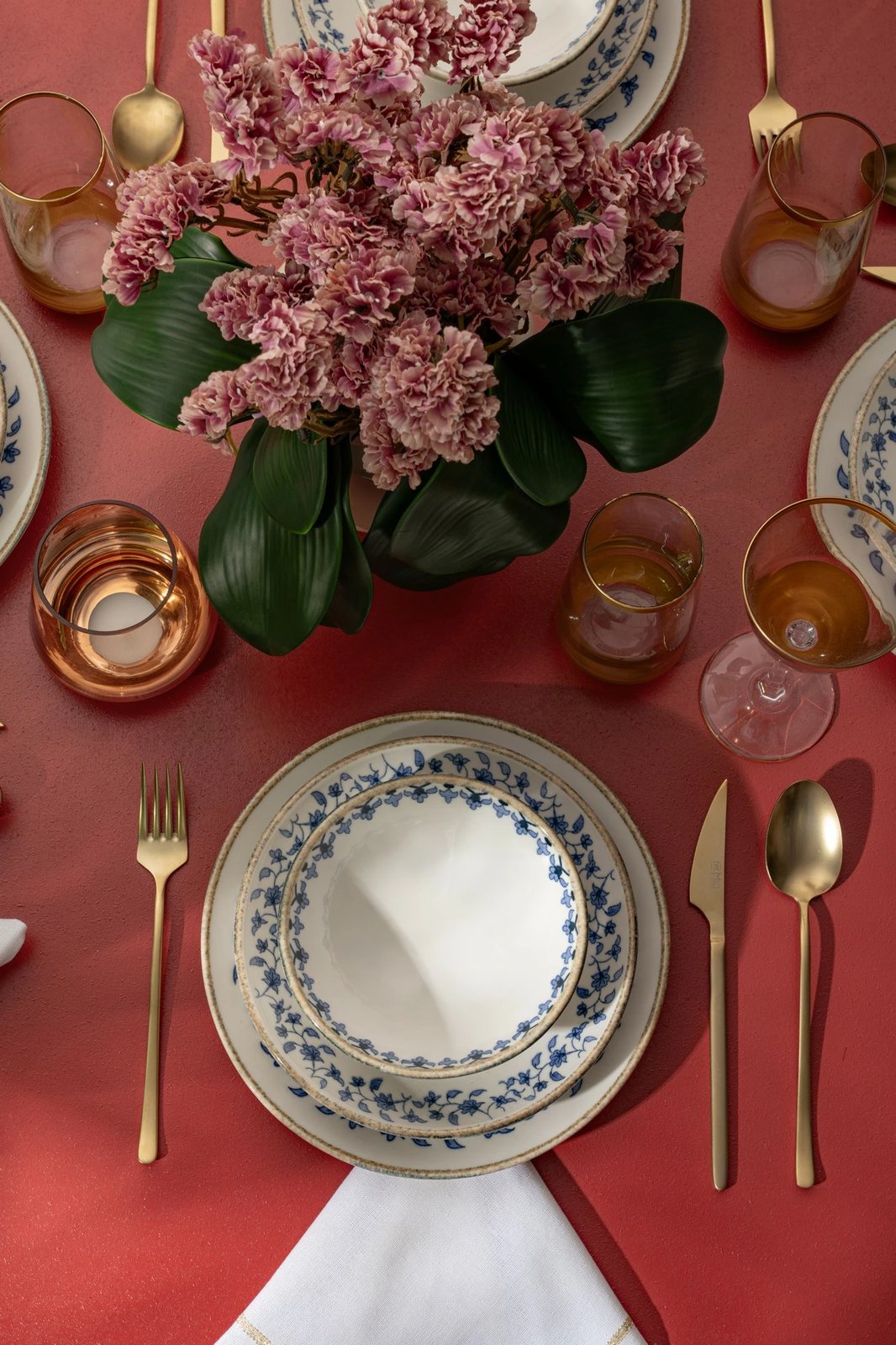 Set darke prej porcelani, 18 pjesë, Hermia Concept, BNEO18Y4890726, ngjyrë kaltër dhe e bardhë