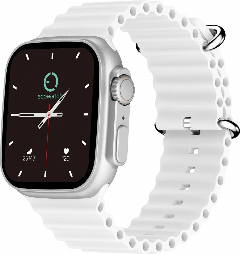 Smartwatch EcoWatch EW02, 1.91 inç, Bluetooth, Argjendtë me paskë portokalli, Set me 2 paskë