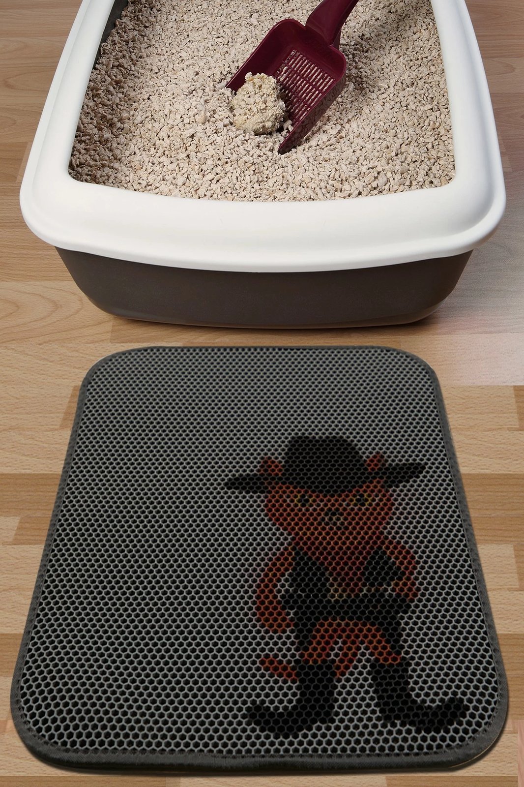 Tapet për rërë mace, dizajn Cowboy Cat, Conceptum Hypnose, shumëngjyrësh, 40x60cm