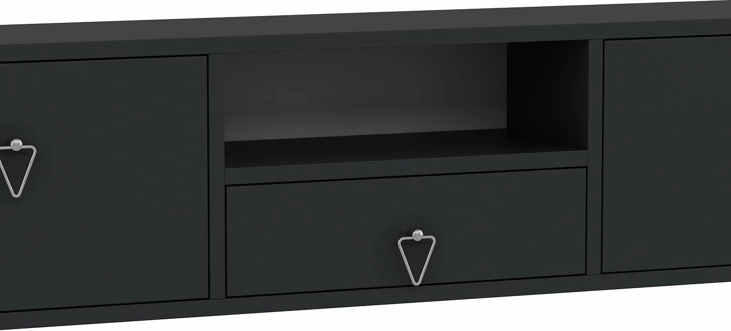 Komodë për TV Skye Decor, 1303-DROP-1, antracit, argjend