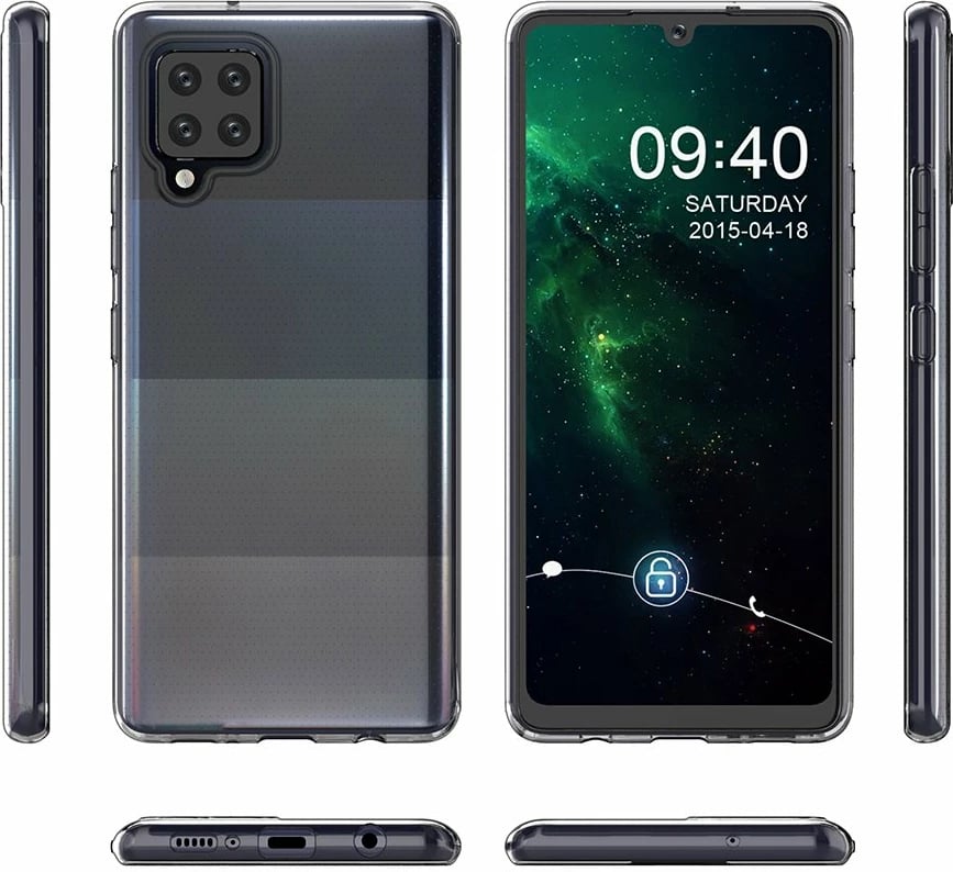 Mbështjellës Hurtel Ultra Clear 0.5mm për Samsung Galaxy A12 / Galaxy M12, Transparent