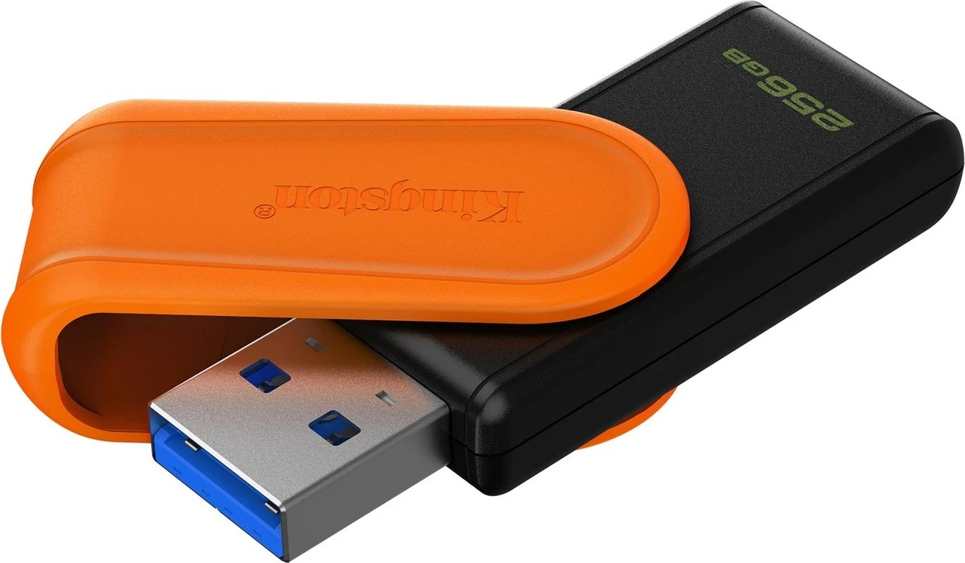 USB Kingston DataTraveler Exodia S 256GB, USB 3.2, zi/portokalli