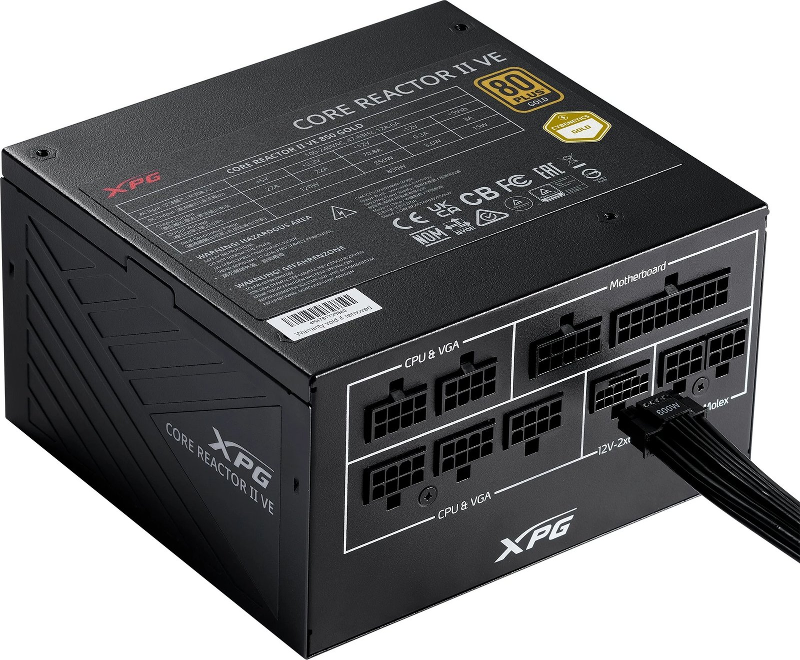 Furnizues energjie XPG CORE REACTOR II VE 850W, 80+ Gold, ATX3.1, i zi