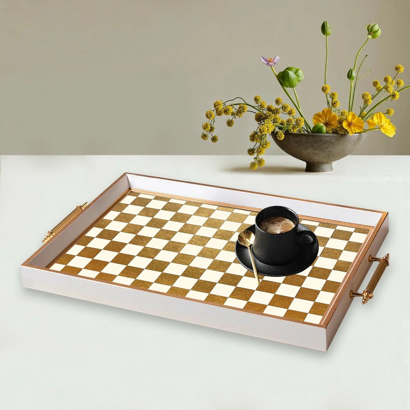 Tabaka xhami Aberto Design, shumëngjyrëshe, TPB9915, 50x29x3.5 cm