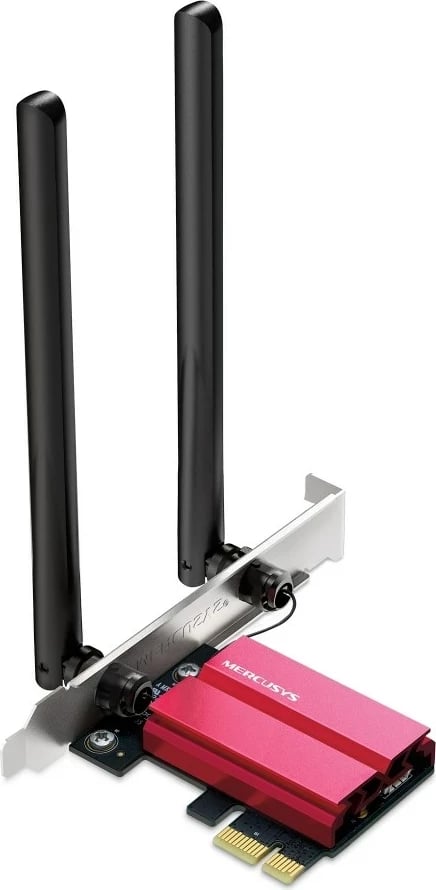 Kartë rrjeti PCIe Mercusys AXE5400 Wi-Fi 6E, Bluetooth 5.3, e zezë