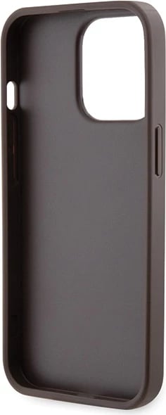Mbështjellës Guess Crossbody 4G Metal Logo për iPhone 13 Pro/13, Kafe me rrip