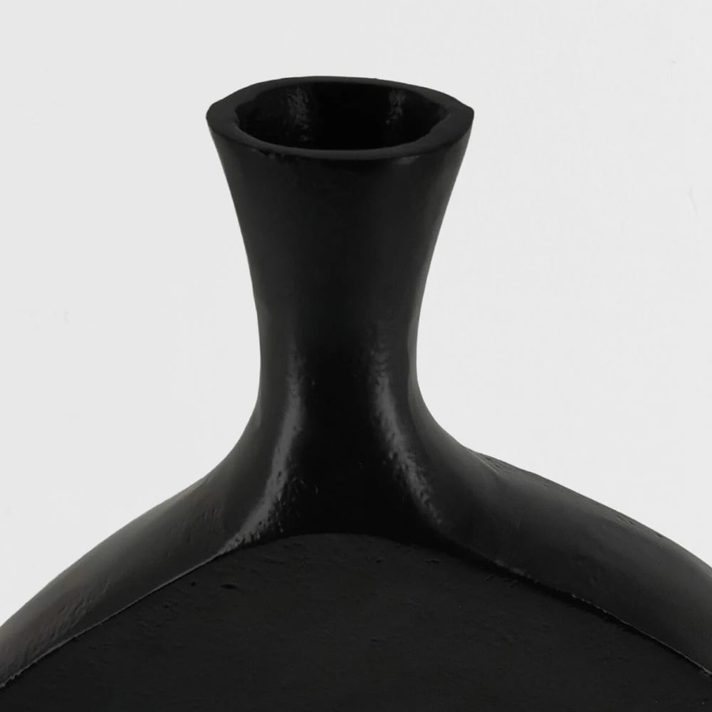 Vazo abstrakte, alumin, e zezë, 28x5x61cm