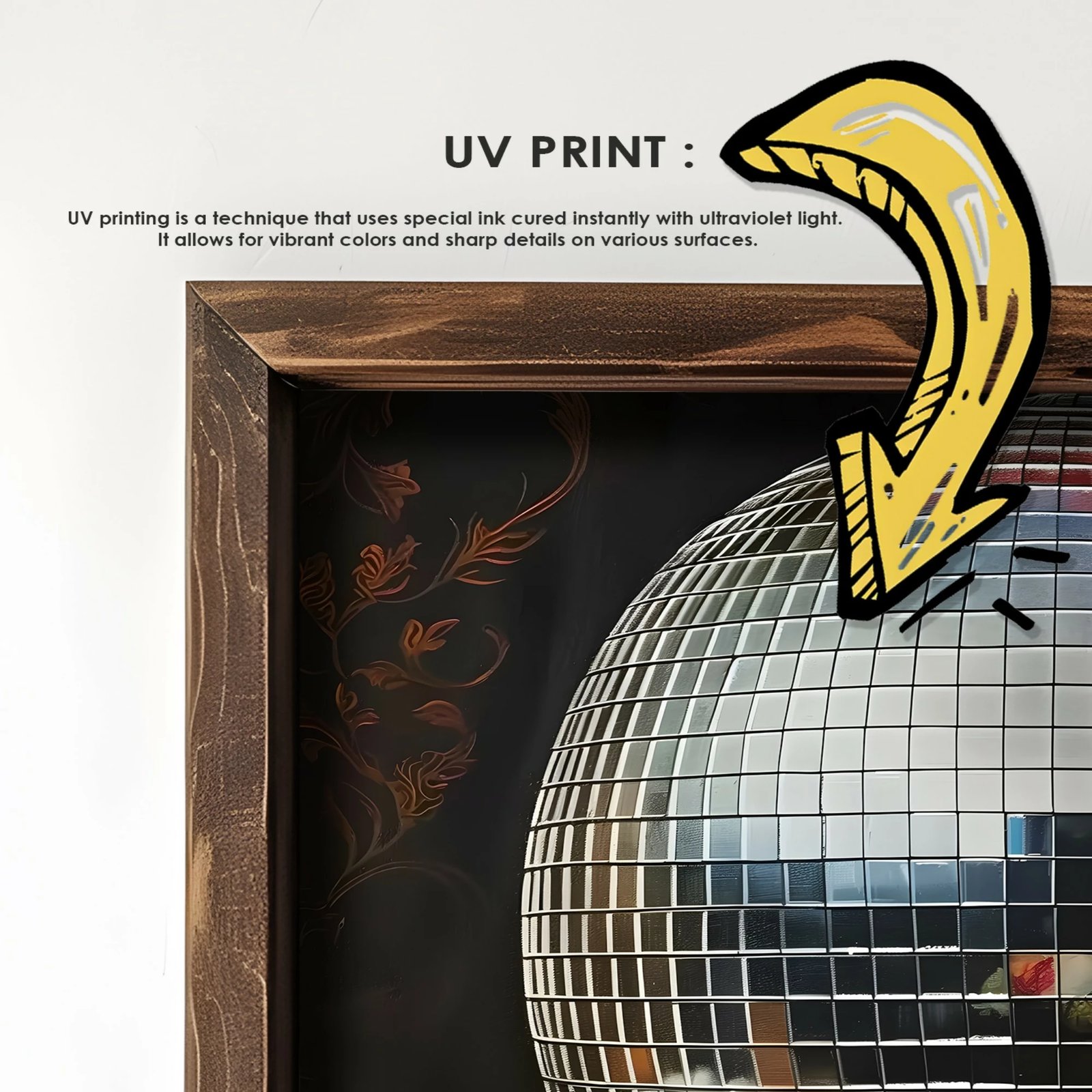 Pikturë dekorative me kornizë MDF, shumëngjyrëshe, Wallity GE129-L