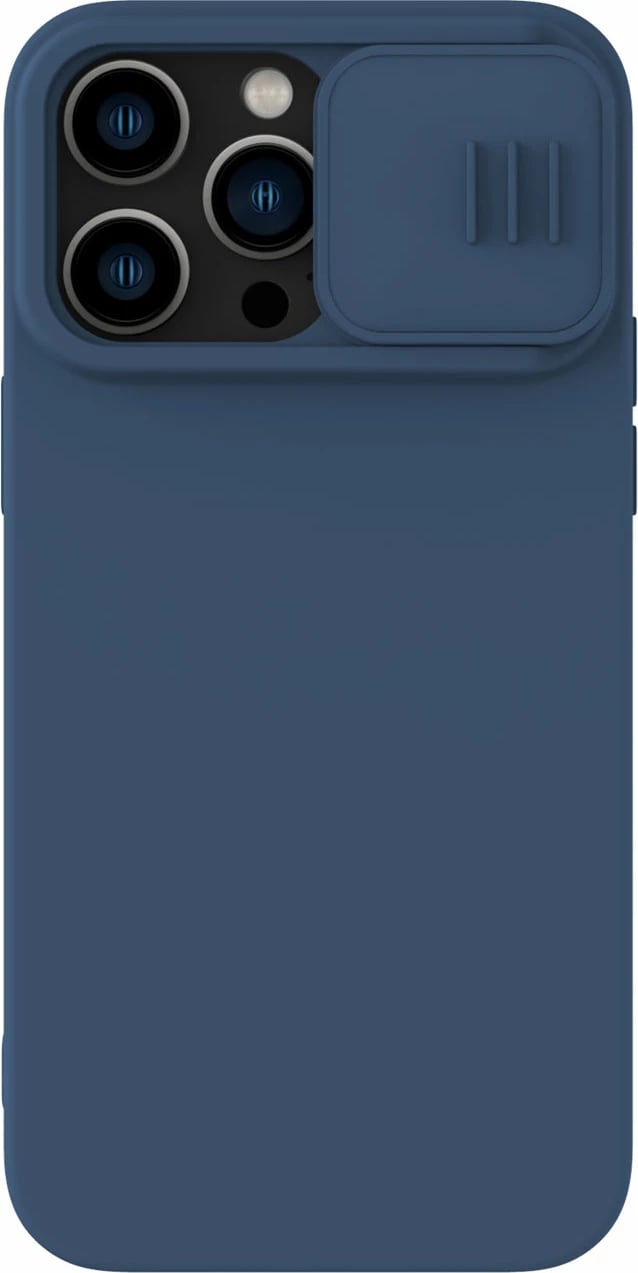 Mbështjellës Nillkin CamShield Silky Silicone për iPhone 14 Pro Max, Silikon, Kaltër