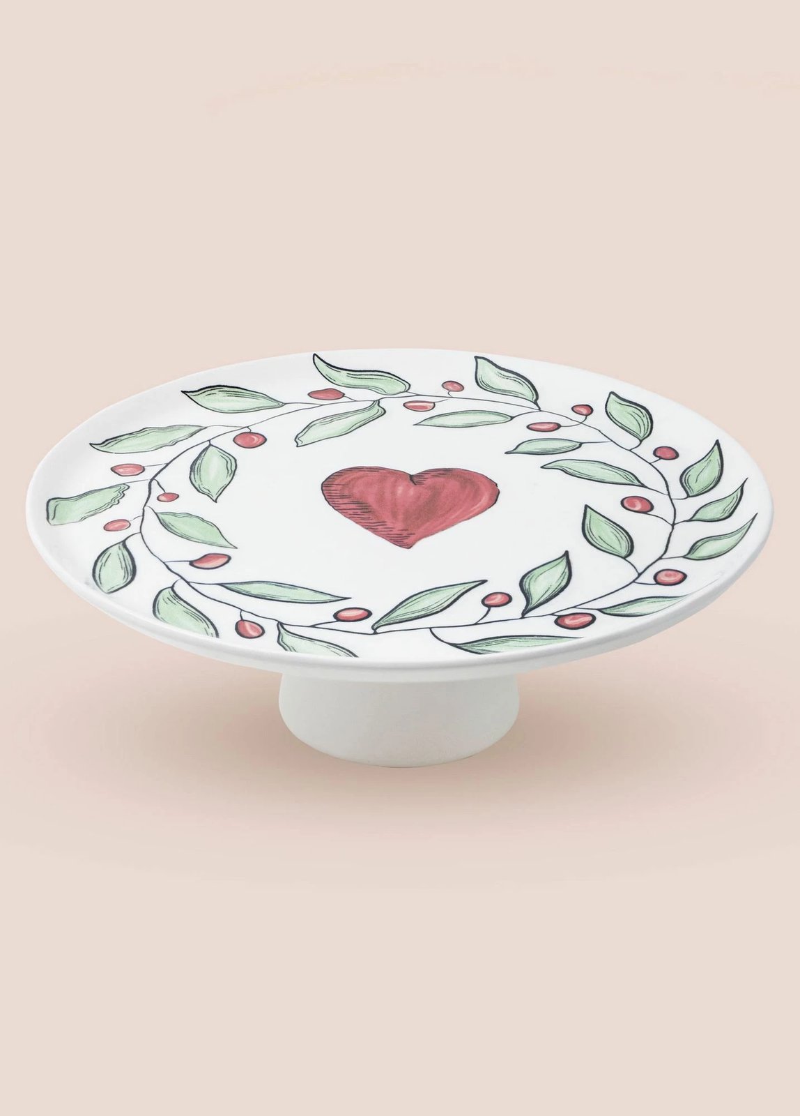 Pjatë shërbimi Hermia Concept, LUV0008, e bardhë, e kuqe, e gjelbër, 30x30x10 cm