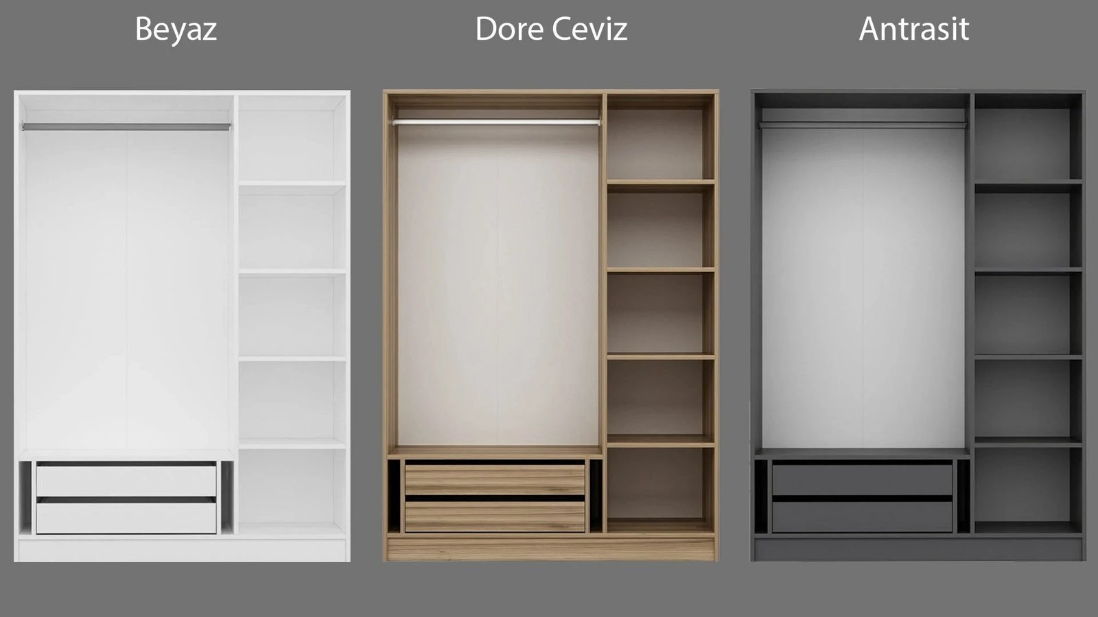 Dollap Skye Decor, Kale 135, ngjyrë arre, 210