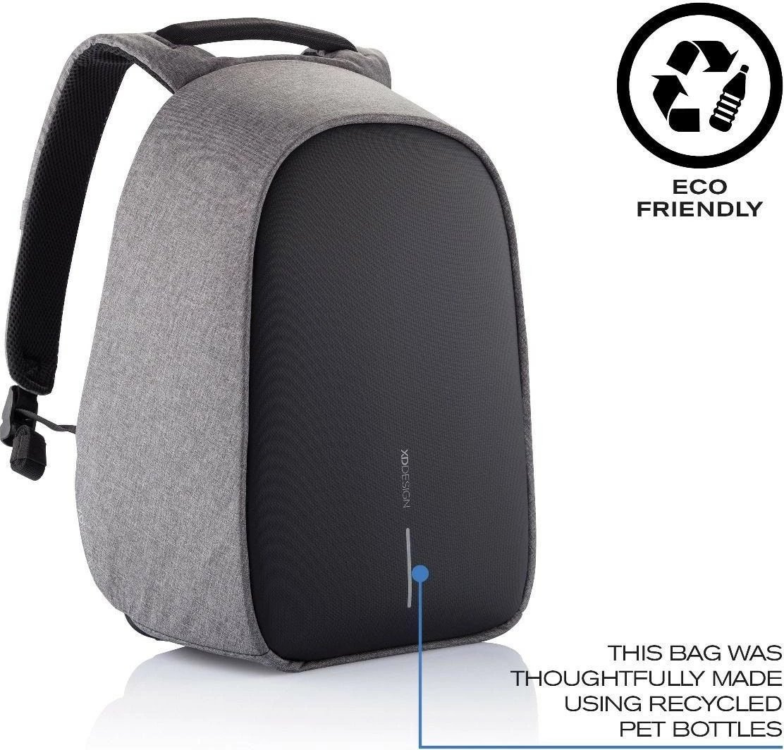 Çantë shpine XD DESIGN BOBBY HERO REGULAR, 16L, për laptop 15.6", Gri