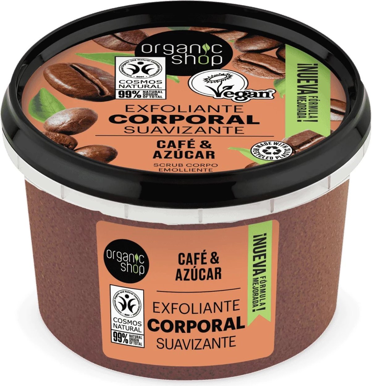 Eksfoliant trupi Organic Shop Cafe Brazilian unisex 1 copë