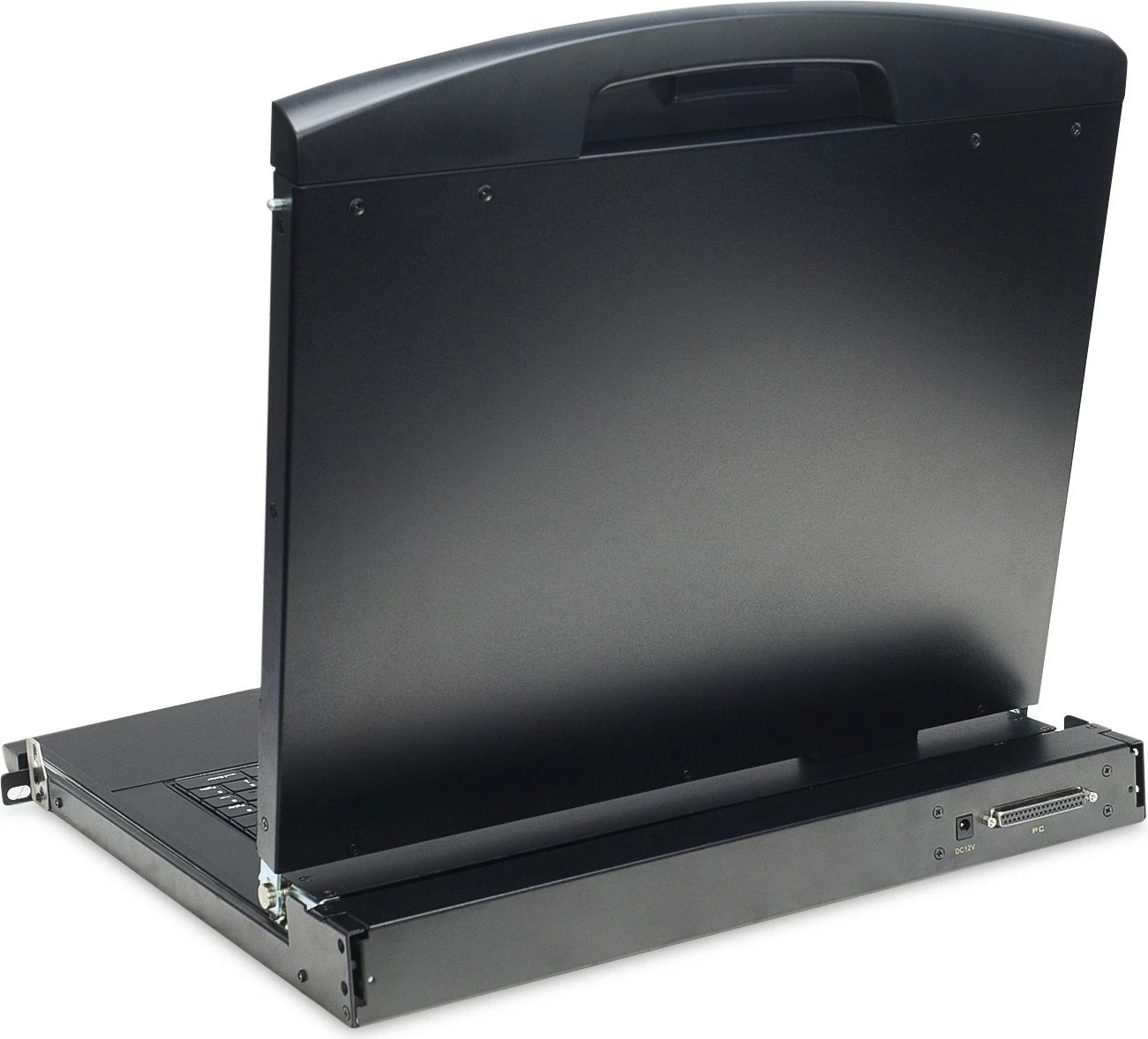 Konsolë rack Digitus 17" TFT, KVM 1-port, tastierë gjermanisht, touchpad, e zezë