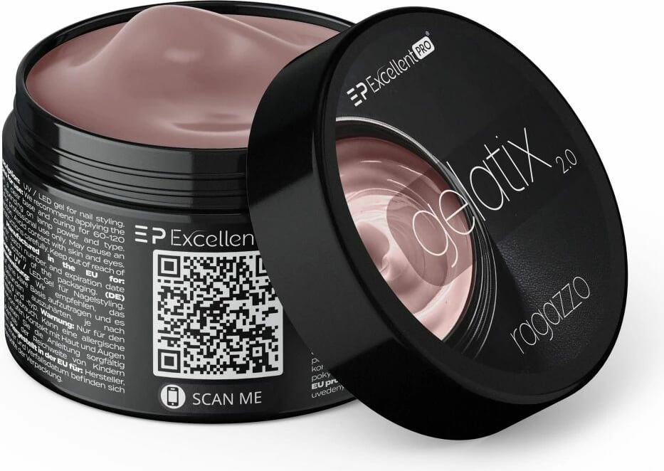 Xhel ndërtues për thonj Excellent PRO Gelatix 2.0 Ragazzo për femra, 50g