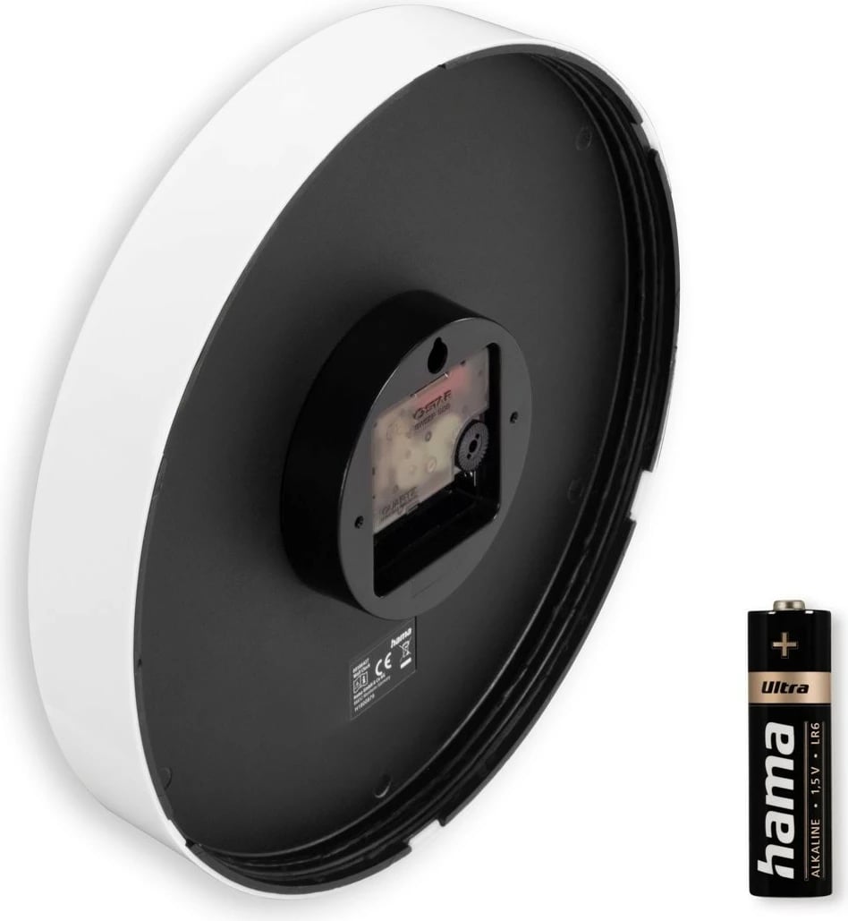 Orë muri për fëmijë Hama 185897, analog, 25 cm, dinosaur, e bardhë/jeshile