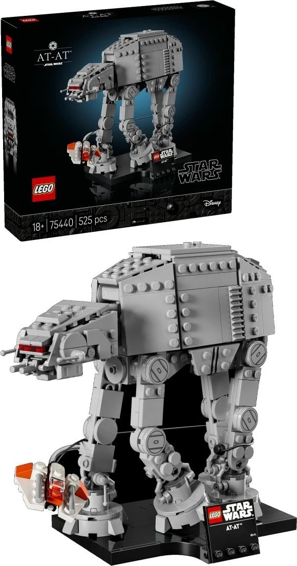Set ndërtimi LEGO Star Wars 75440 AT-AT, 525 pjesë, 18+, gri
