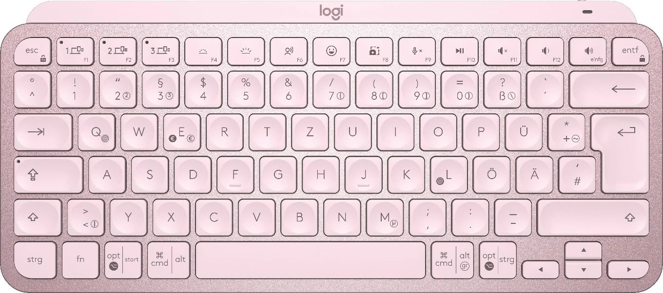 Tastierë wireless Logitech MX Keys Mini, ndriçim, rozë