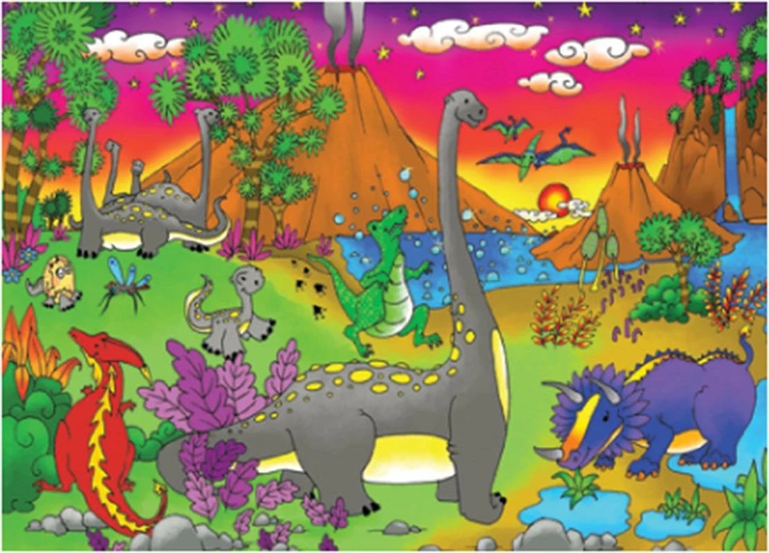 Puzzle edukativ NEXT Bota e Dinosaurusëve 35x50cm 48 pjesë