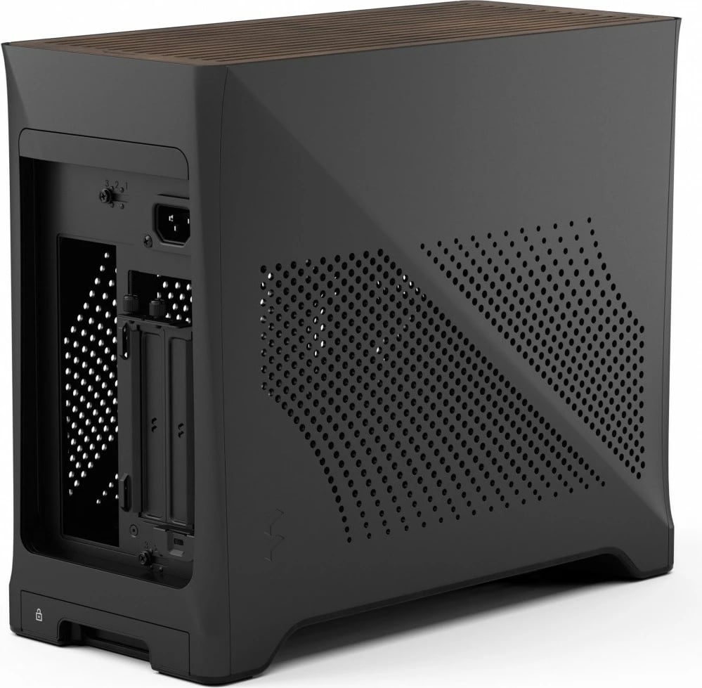 Kasë Fractal Design Era 2, Small Form Factor, ITX, Charcoal, panel druri