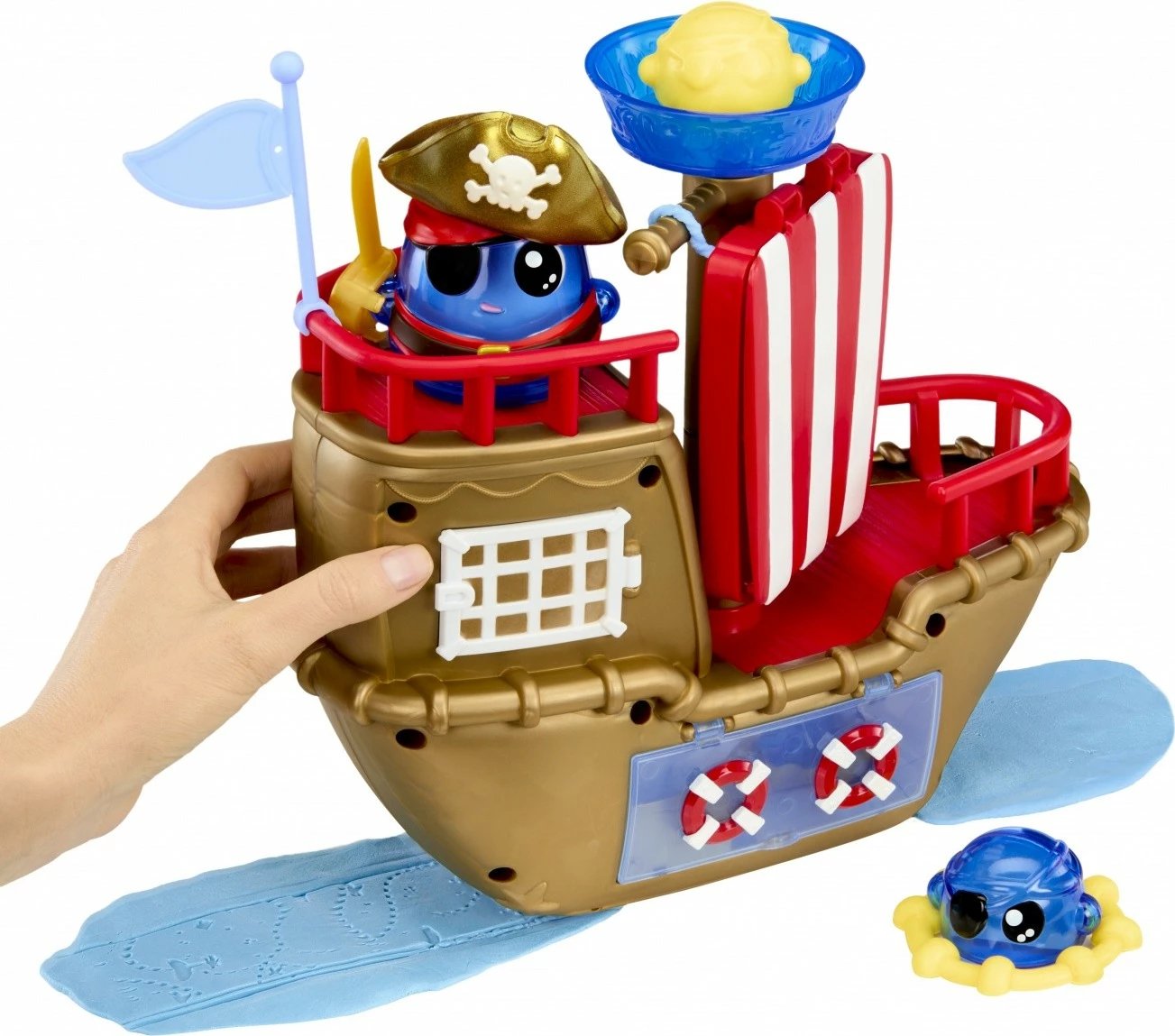 Set plasteline, MGA DohKins, Pirate Ship 123088-EUC, 15+ kallëpe, masë që nuk thahet, 3+