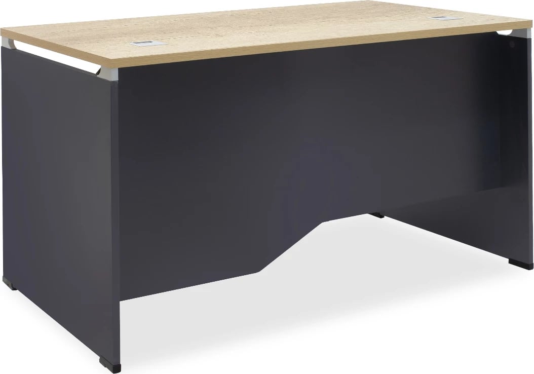 Tavolinë menaxheri Lotus, ngjyrë lisi-gri e errët, 120x80x75cm