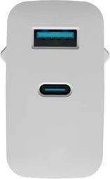 Karikues muri Natec Ribera GAN, 45W, 1x USB-A + 1x USB-C, Bardhë