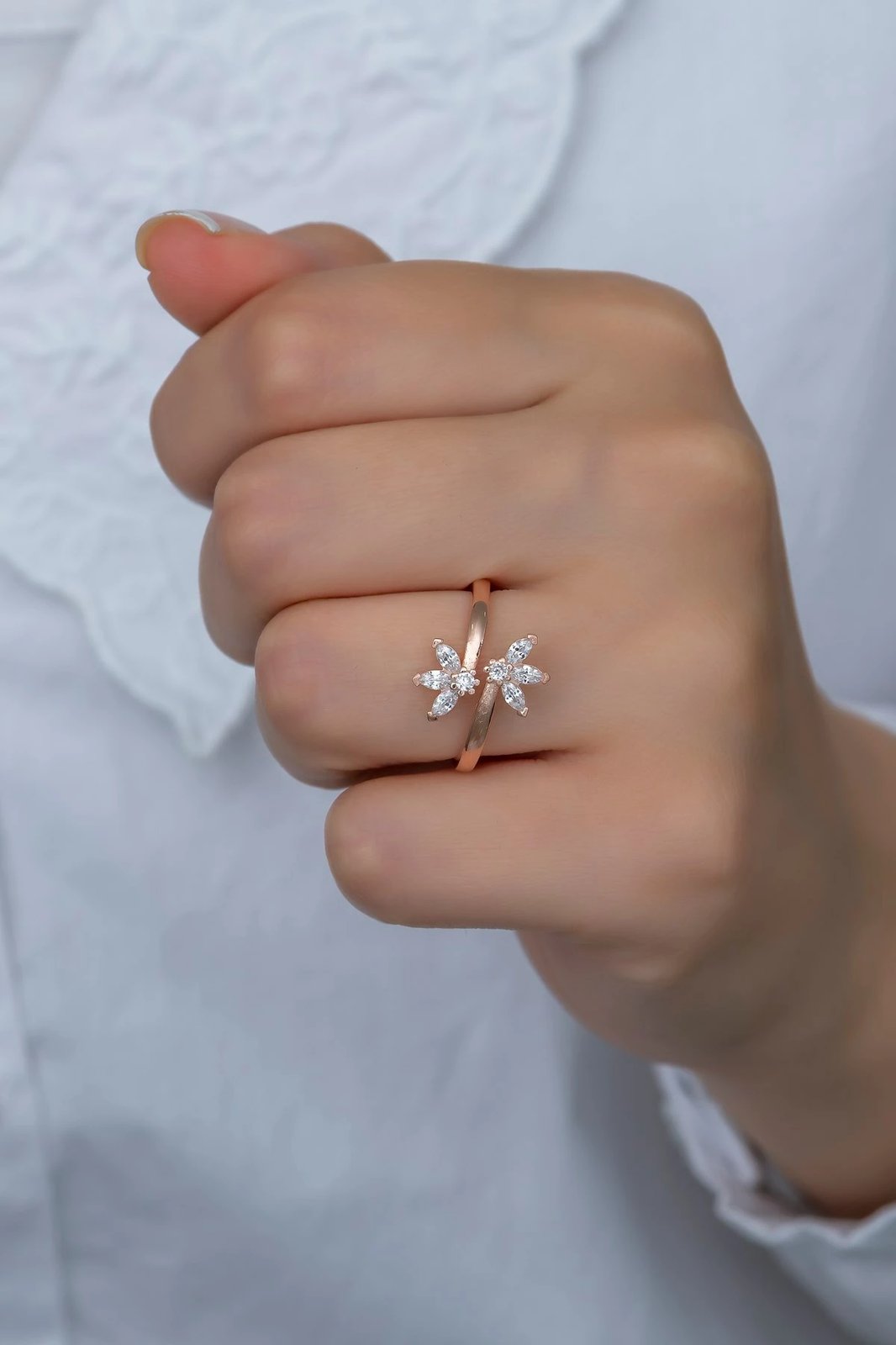 Unazë argjendi, ngjyrë rozë ari, Jumeon, NRZ99377