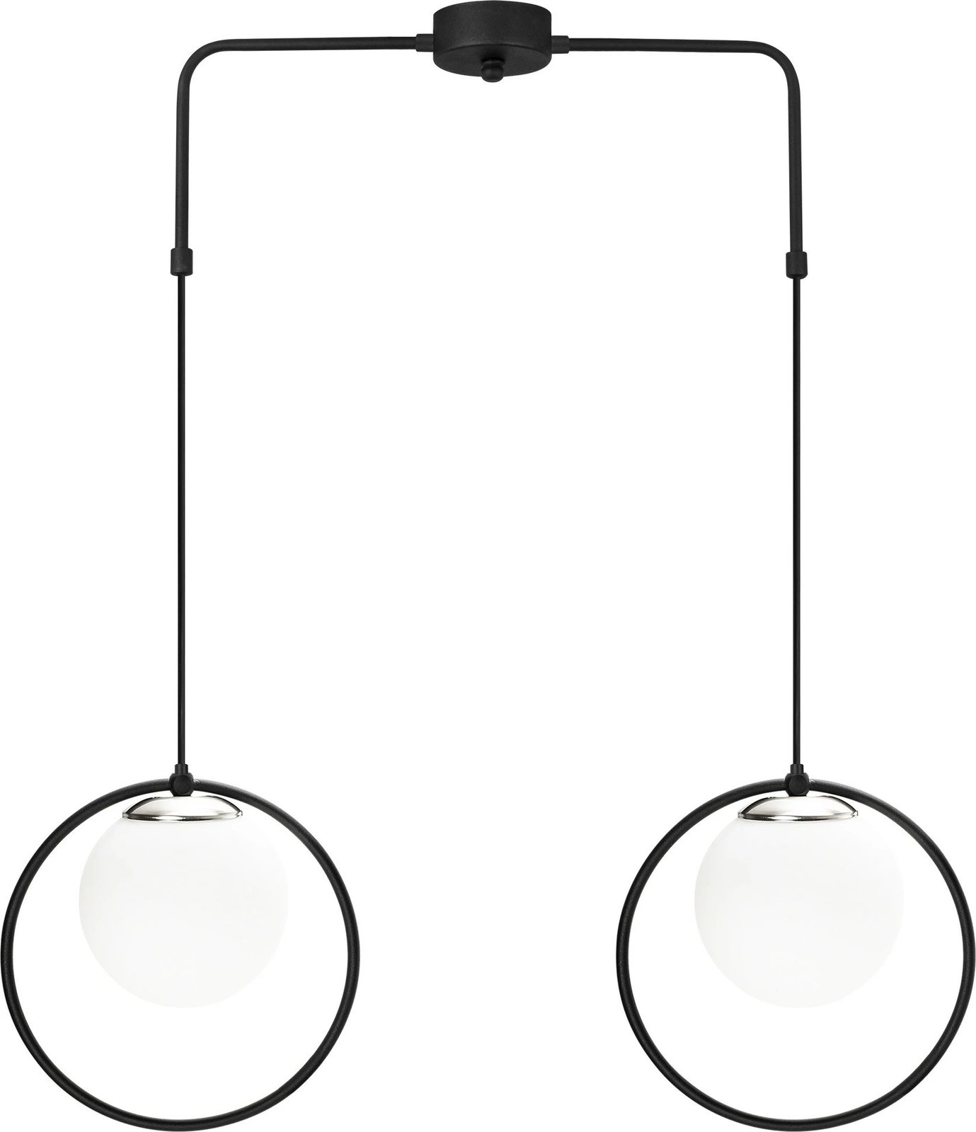 Llambë tavani Opviq, Dolunay - 4501, ngjyrë e zezë dhe e bardhë