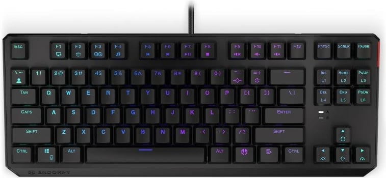 Tastierë Endorfy Thock TKL EY5A001 - USB,  e zezë