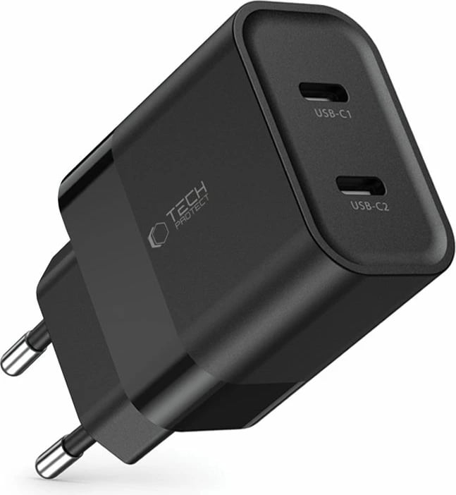 Karikues rrjeti Tech-Protect C20W, 2x USB-C PD 20W, i zi