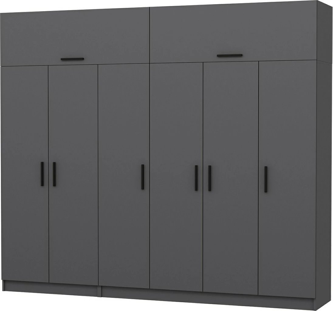 Dollap për dhomë gjumi, ngjyrë antracit, Skye Decor - 5175